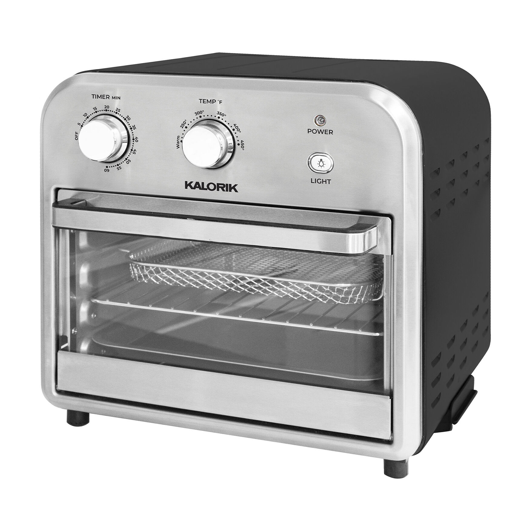 Black Stainless Steel Air Fryer Toast Oven