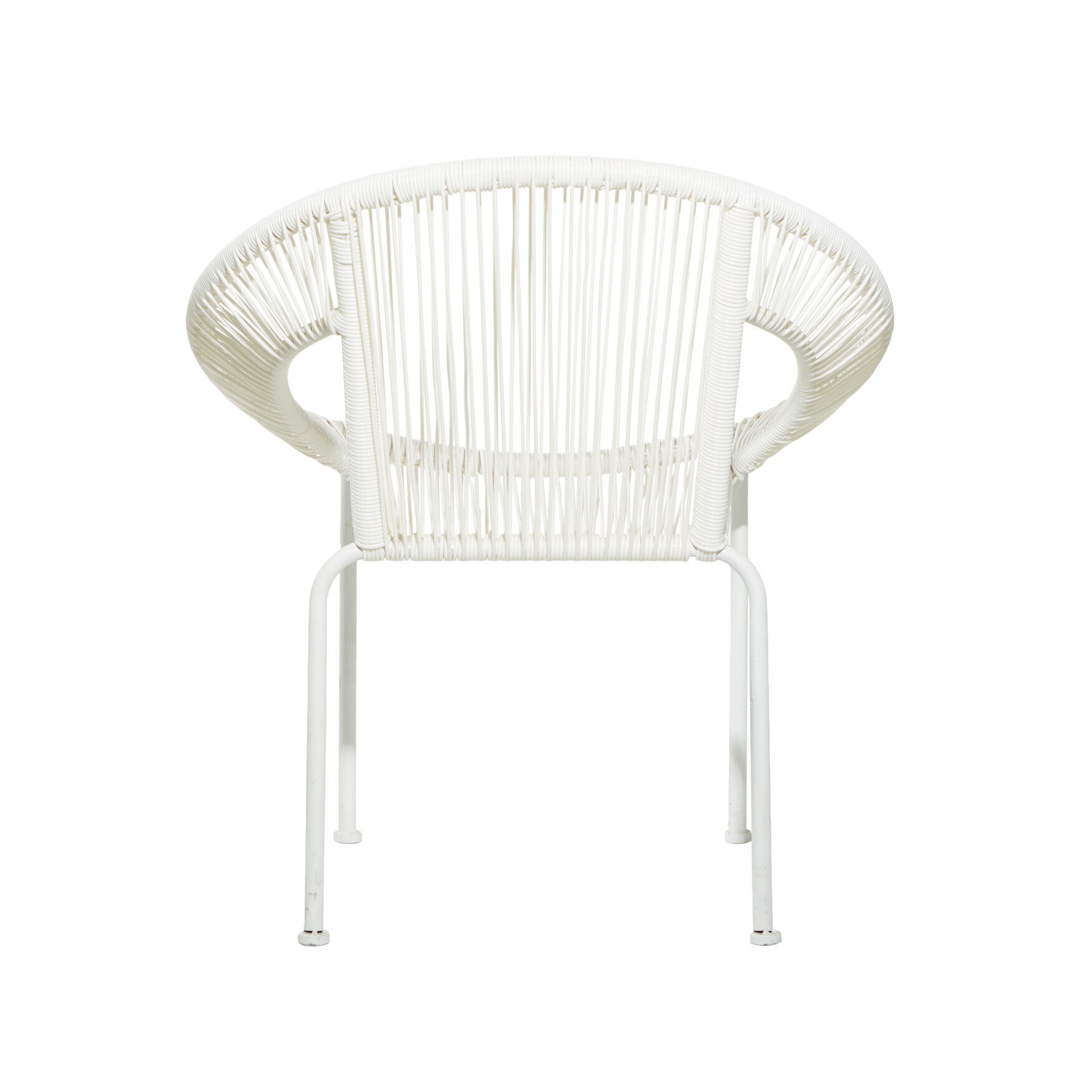 White Metal Contemporary Outdoor Chair | Brylane Home