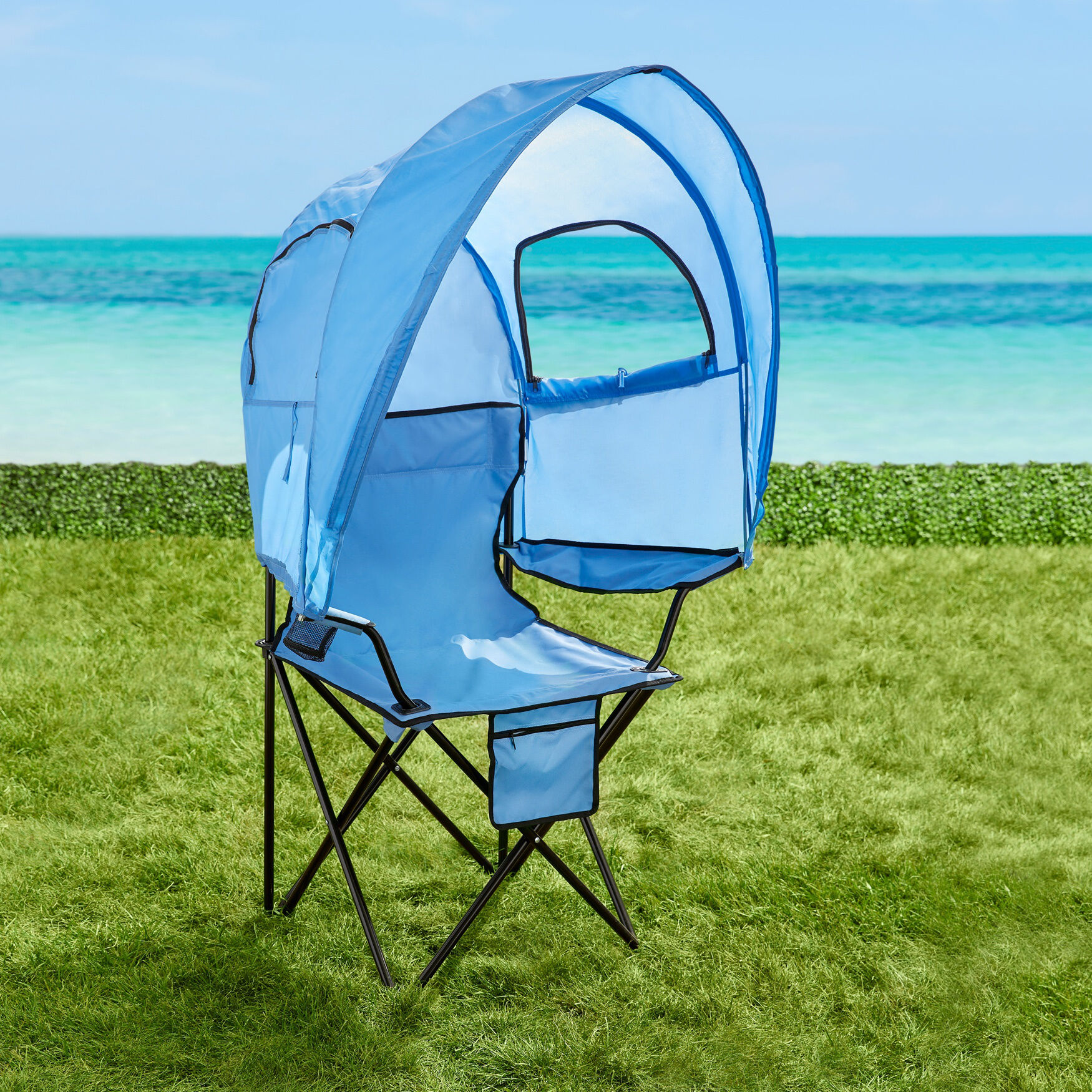 folding bag chair with canopy