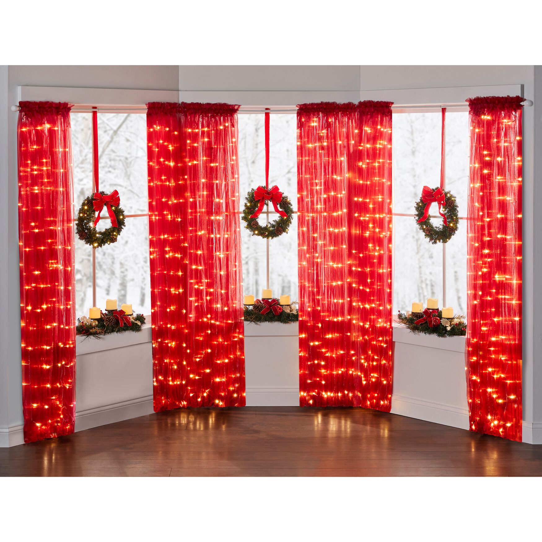 Pre-Lit Rod-Pocket Curtain Panel | Brylane Home
