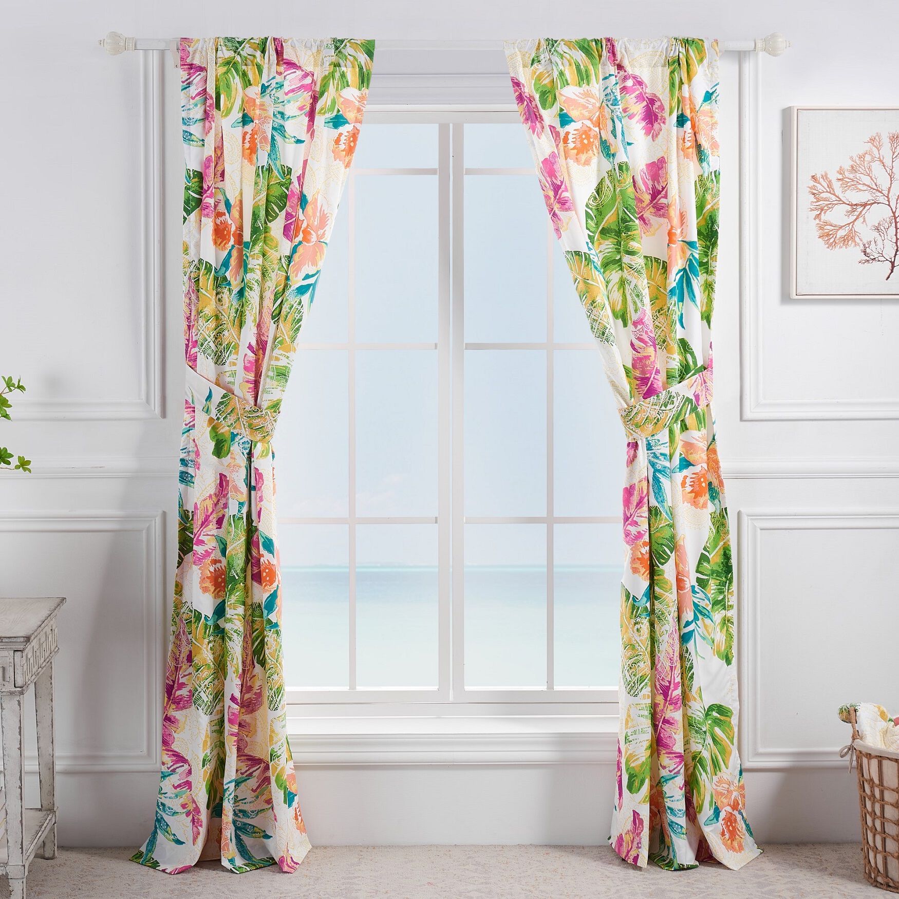 Tropics Window Curtain Panel Pair | Brylane Home