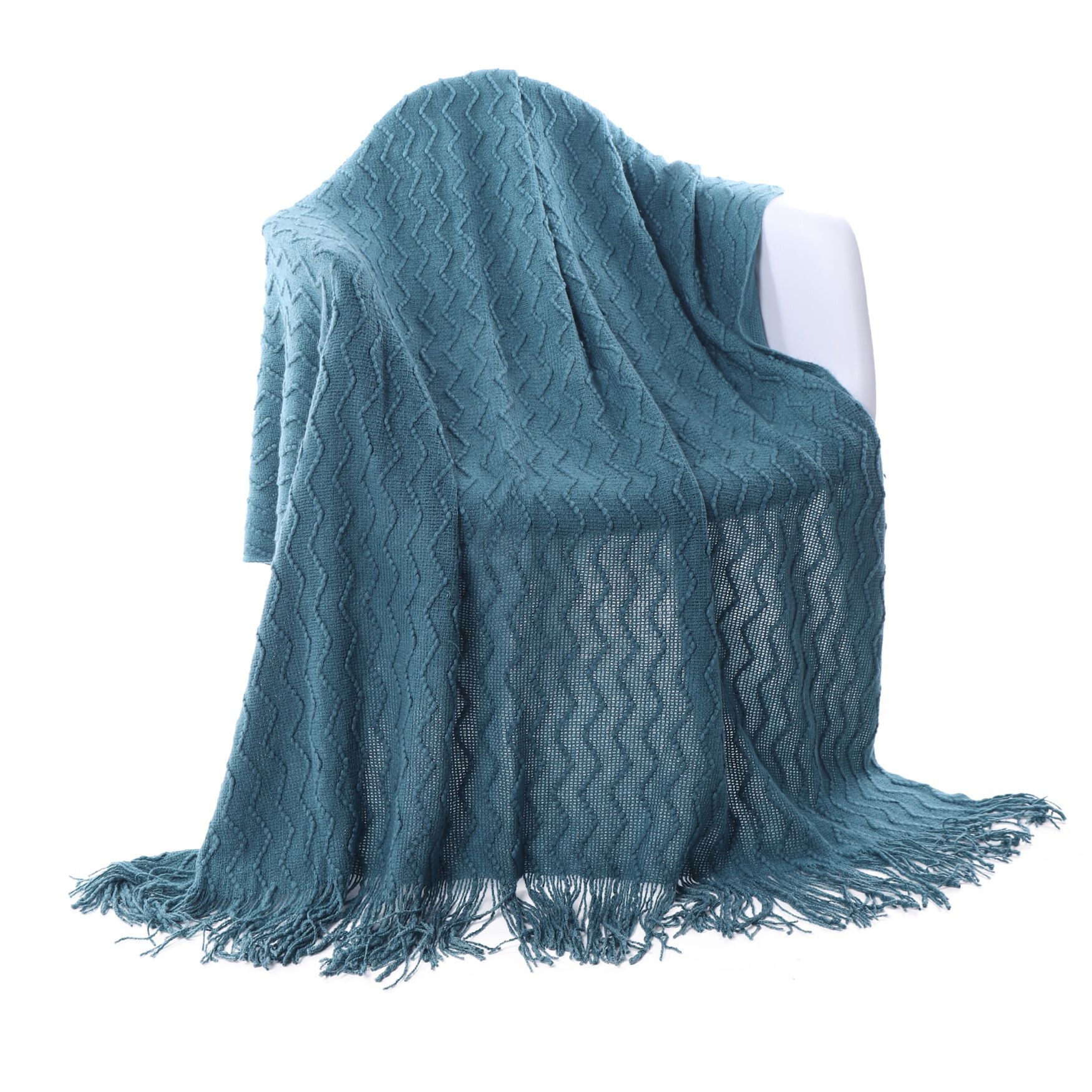 ナチュラ BATTILO HOME Lightweight Throw Blanket Textured Solid Soft Sofa Couch  Cover 毛布、ブランケット