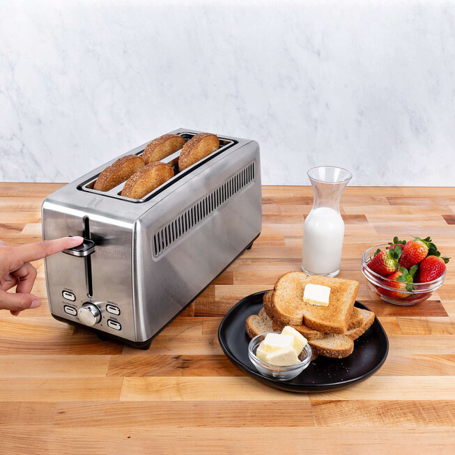 4 Slice Stainless Steel Long Toaster