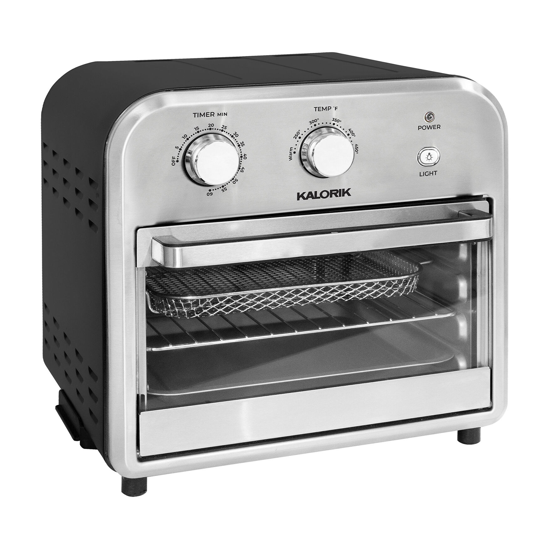 KALORIK Smart Air Fryer Oven 12 Quart Black & Stainless Steel w