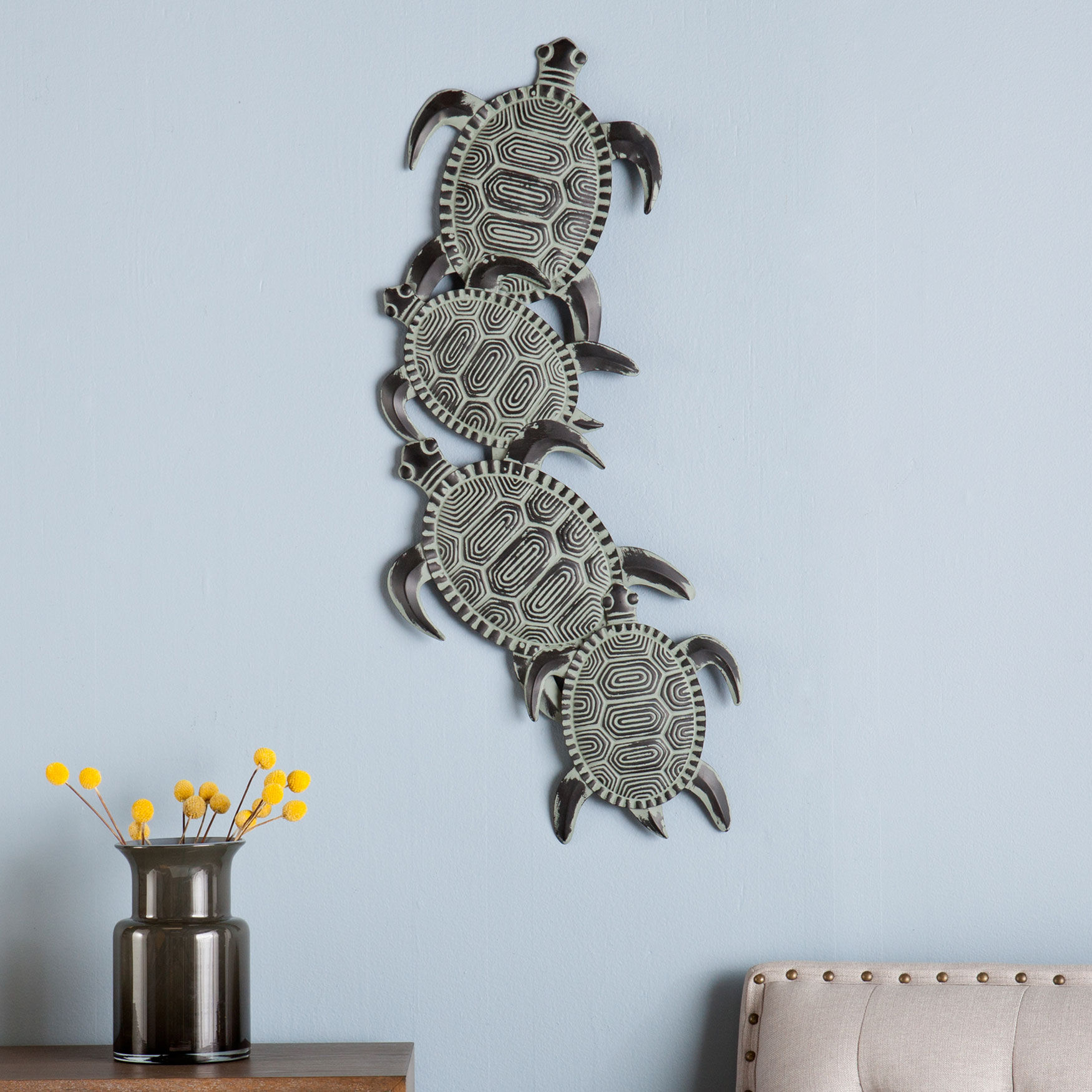 Sea Turtle Metal Wall Art | Brylane Home