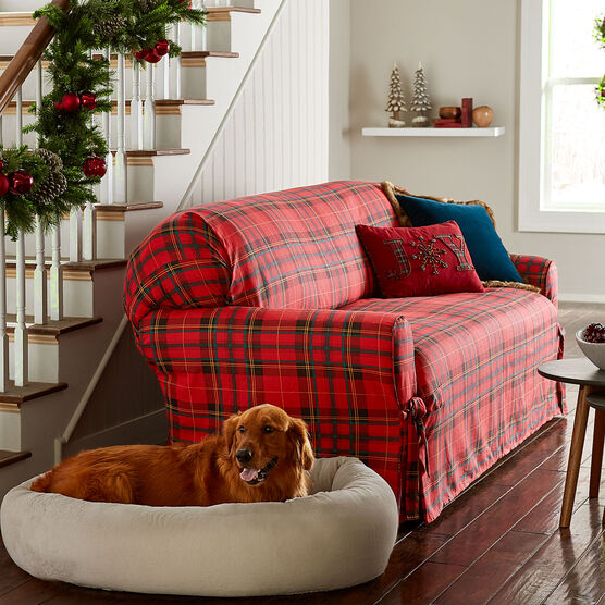 Highland Plaid Relaxed Fit Sofa Slipcover Decor Brylane Home