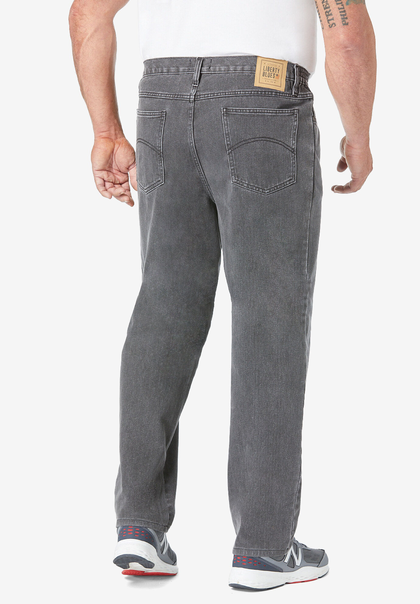 Liberty Blues™ Relaxed-Fit Side Elastic 5-Pocket Jeans