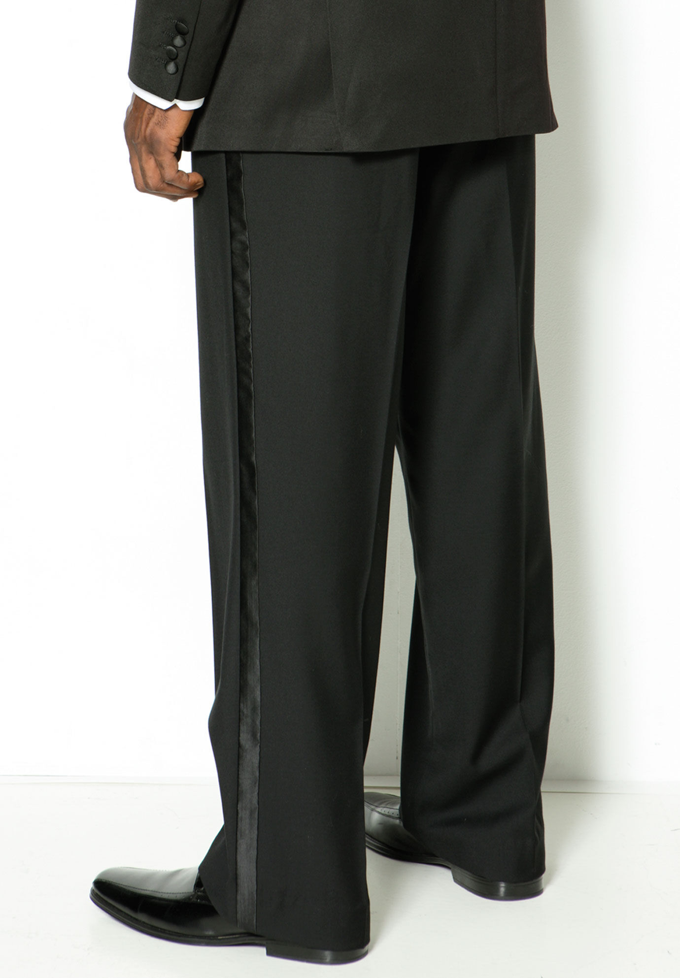 Slim-Fit Flat-Front Tuxedo Pants - Mens Wear: Tuxedos / Dinner Jackets /  Tail Coats / Suits / Blazers