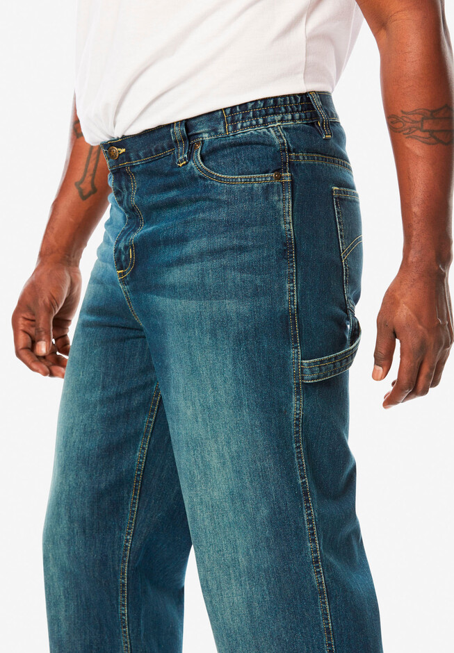 Liberty Blues Kingsize Men's Big & Tall Expandable Waist Relaxed Fit Jeans  - Tall - 36 40, Black - Denim at  Men's Clothing store