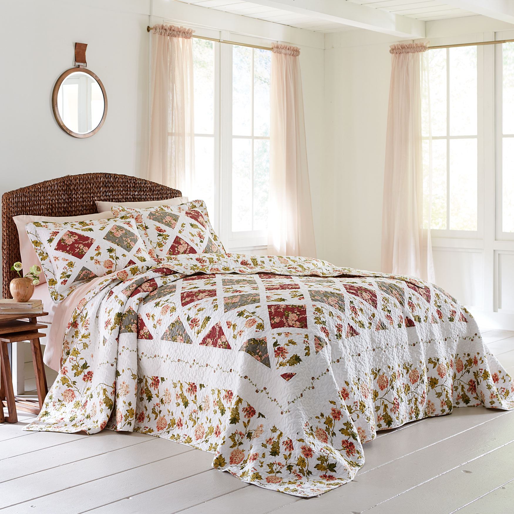 Catherine Floral Bedspread Collection Bedding Collections  Brylane Home