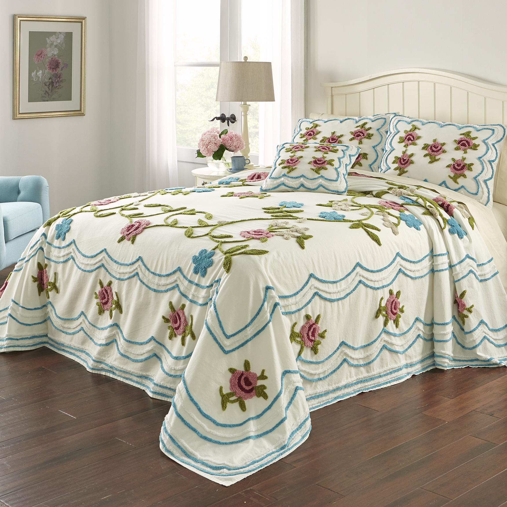 Samantha Oversized Chenille Bedspread Bedding Brylane Home 