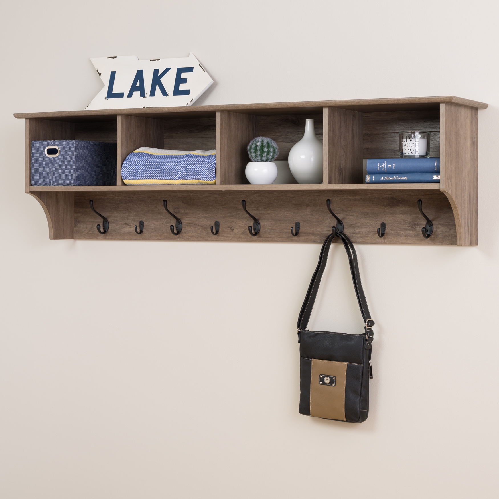 60" Wide Hanging Entryway Shelf Brylane Home