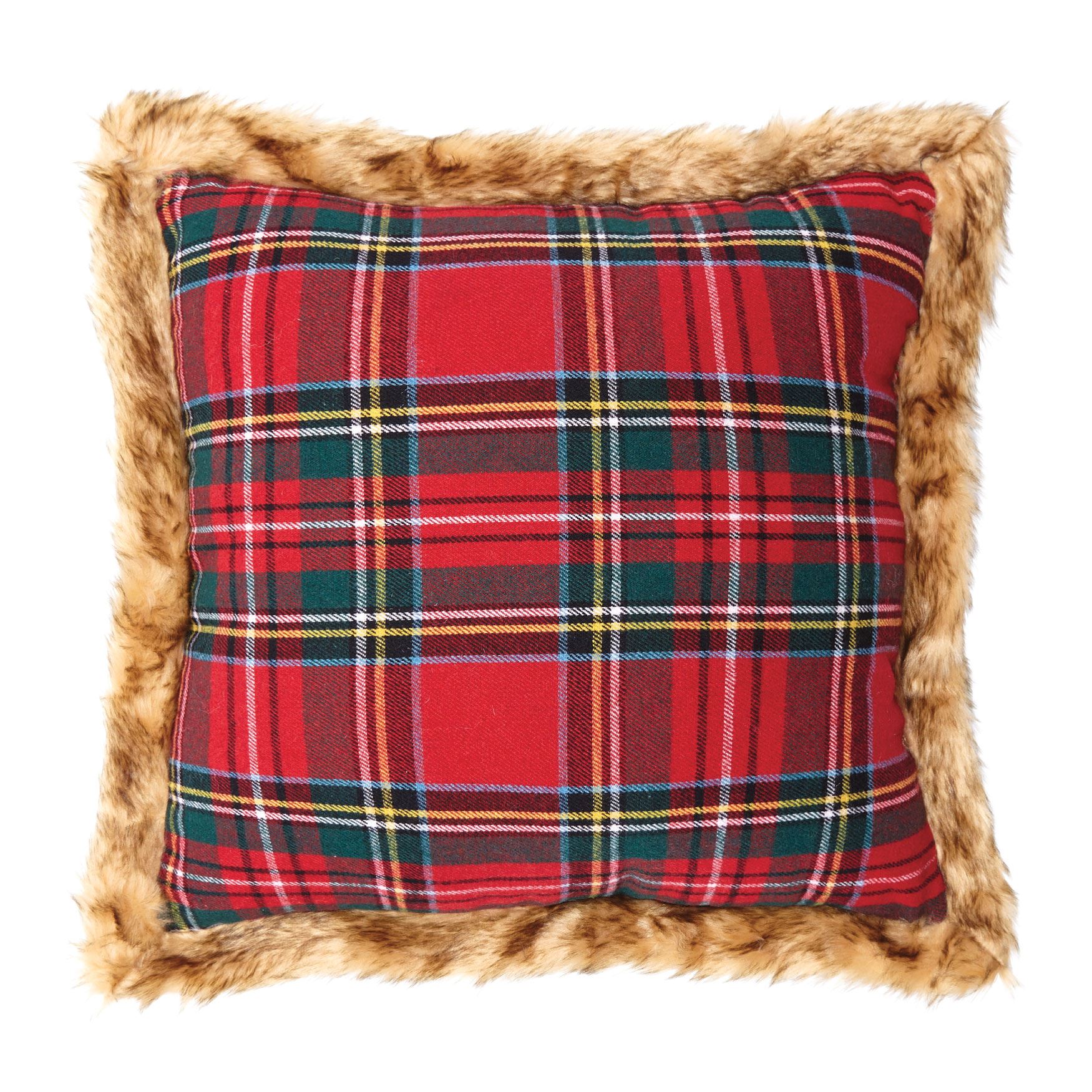 plaid dog pillow