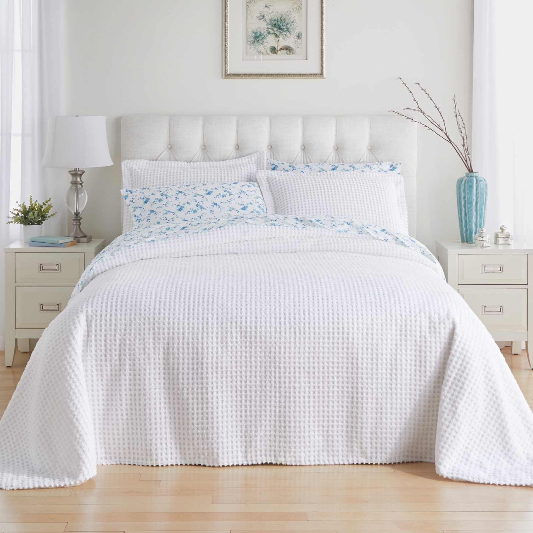 Waffle Chenille Bedspread Bedspreads  Brylane Home