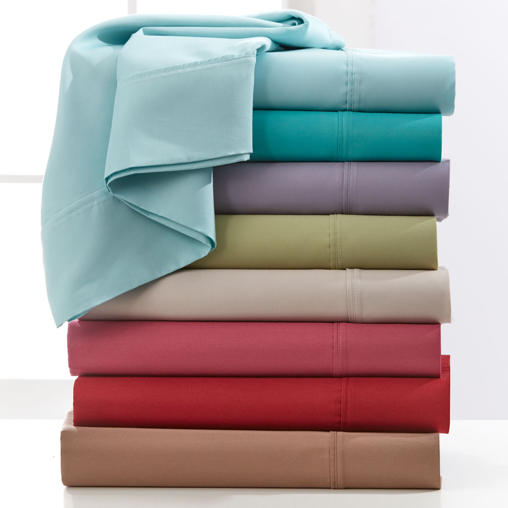 500 Thread Count Cotton-Rich 4-Pc. Solid Sheet Set | Plus Size Sheets