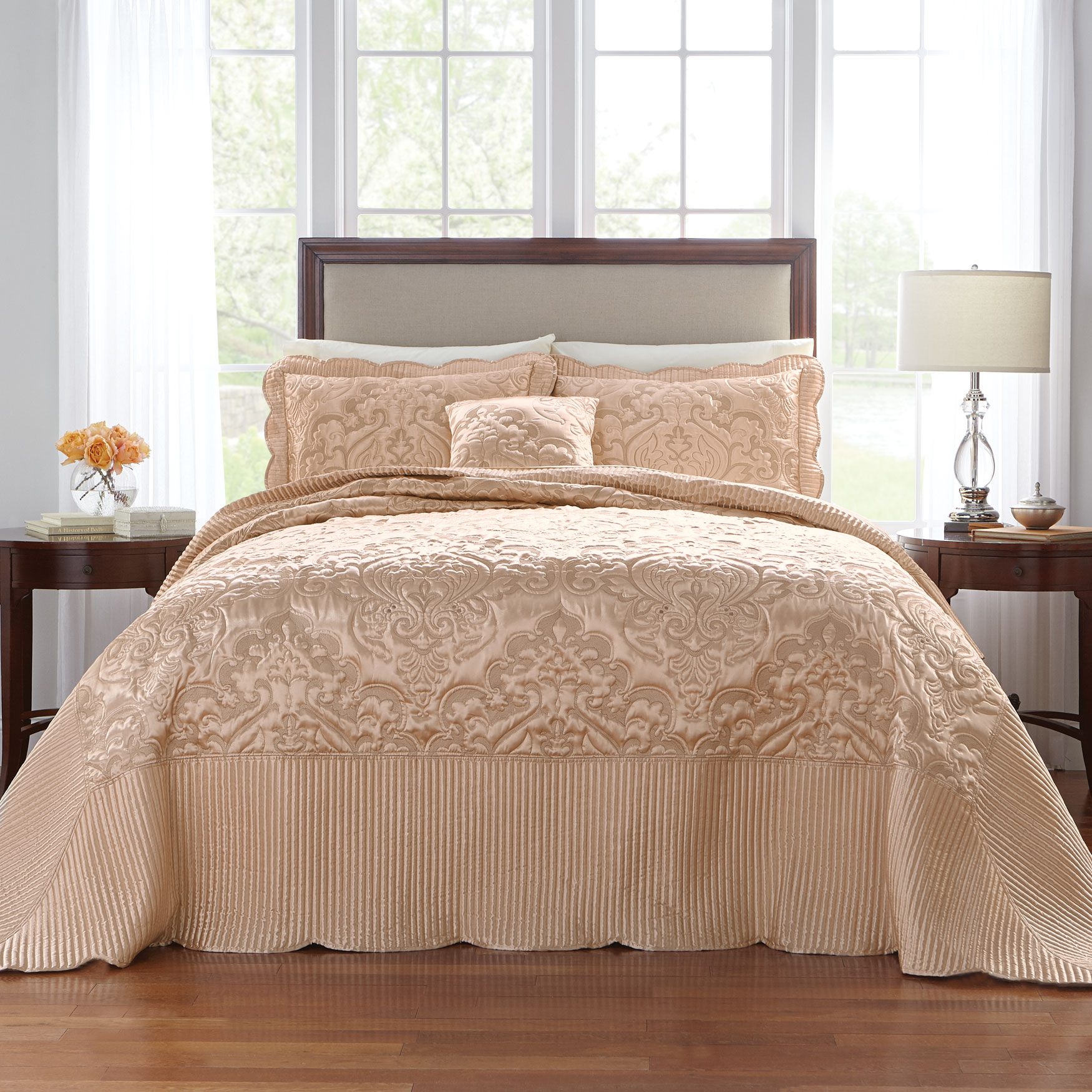 Amelia Satin Bedspread Bedding Brylane Home