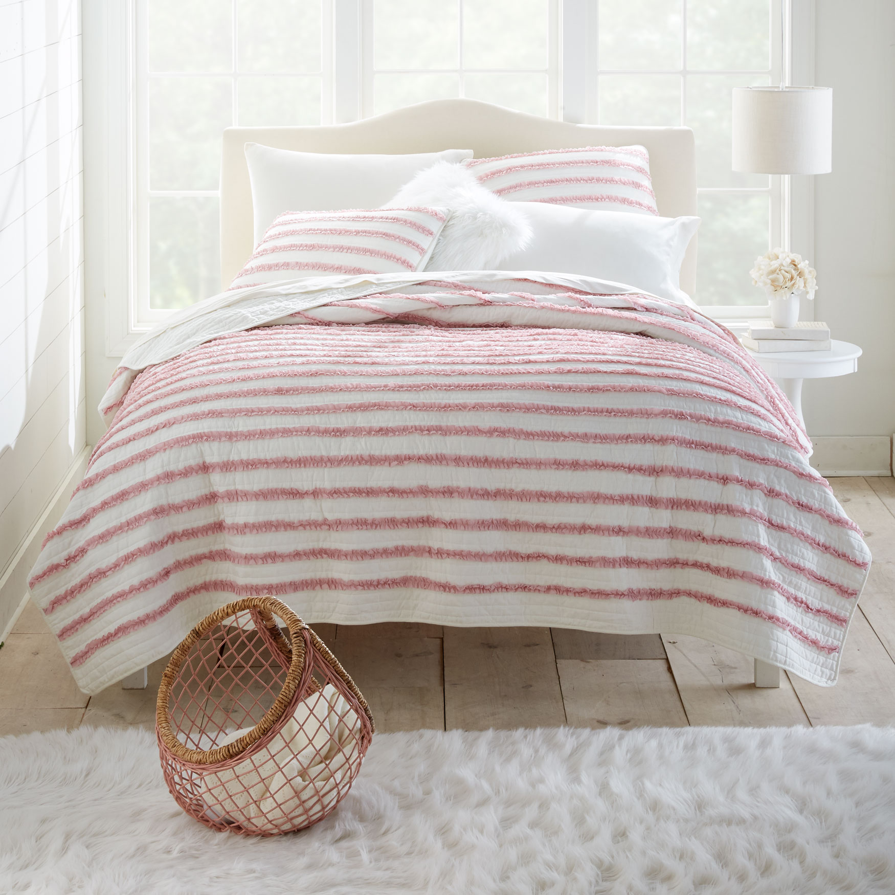 Ruby Ruffle Quilt Set| Bedding | Brylane Home