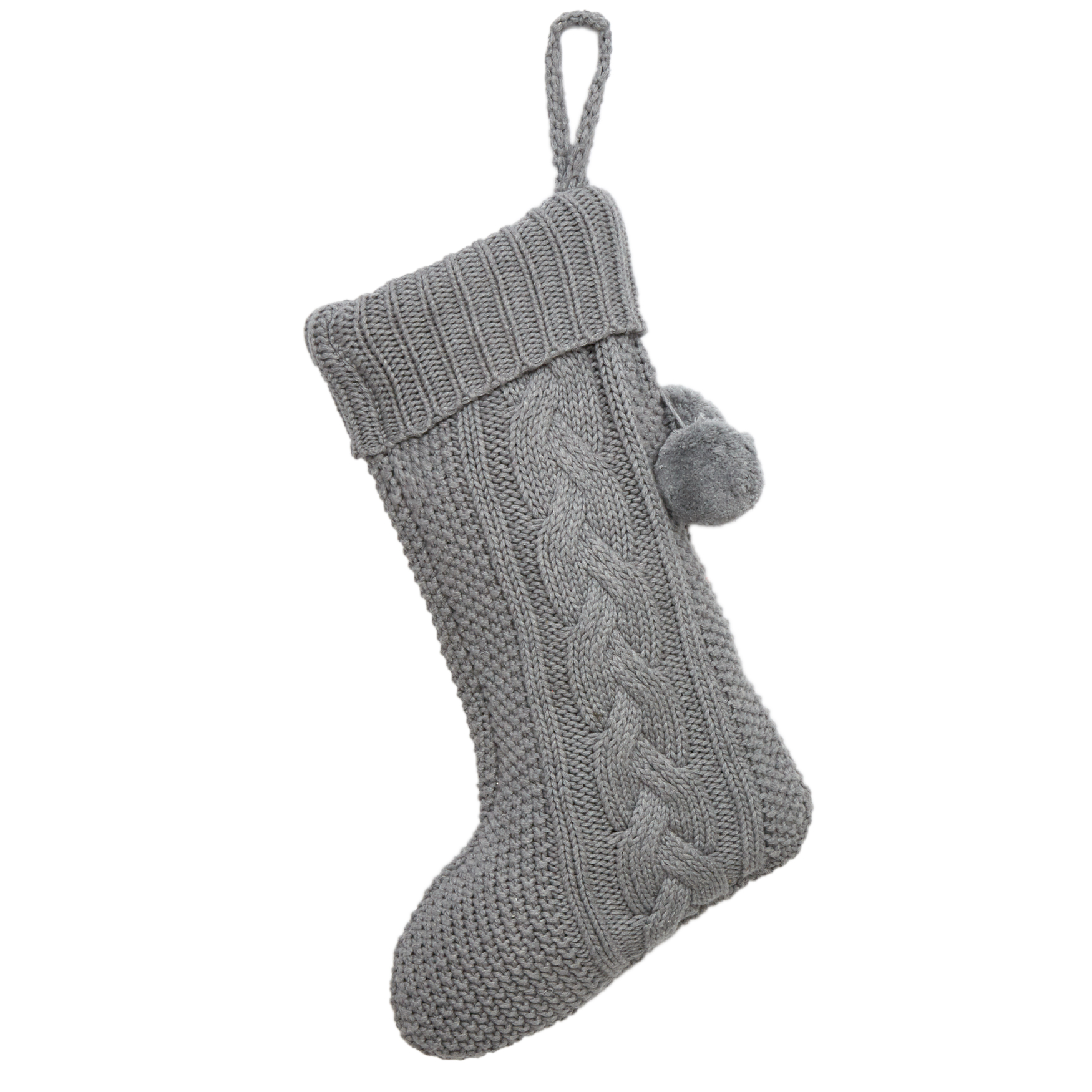 CableKnit Christmas Stocking Brylane Home