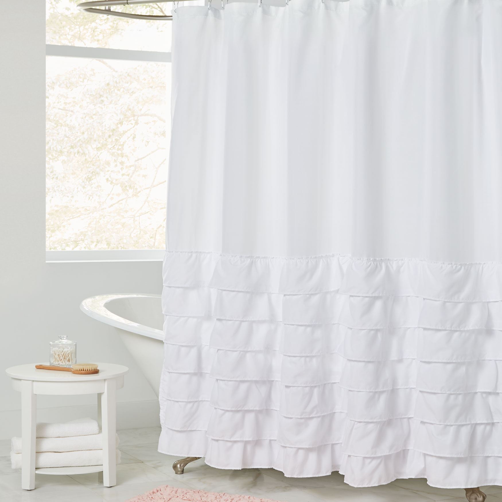 Melanie Ruffled Shower Curtain| Bath | Brylane Home