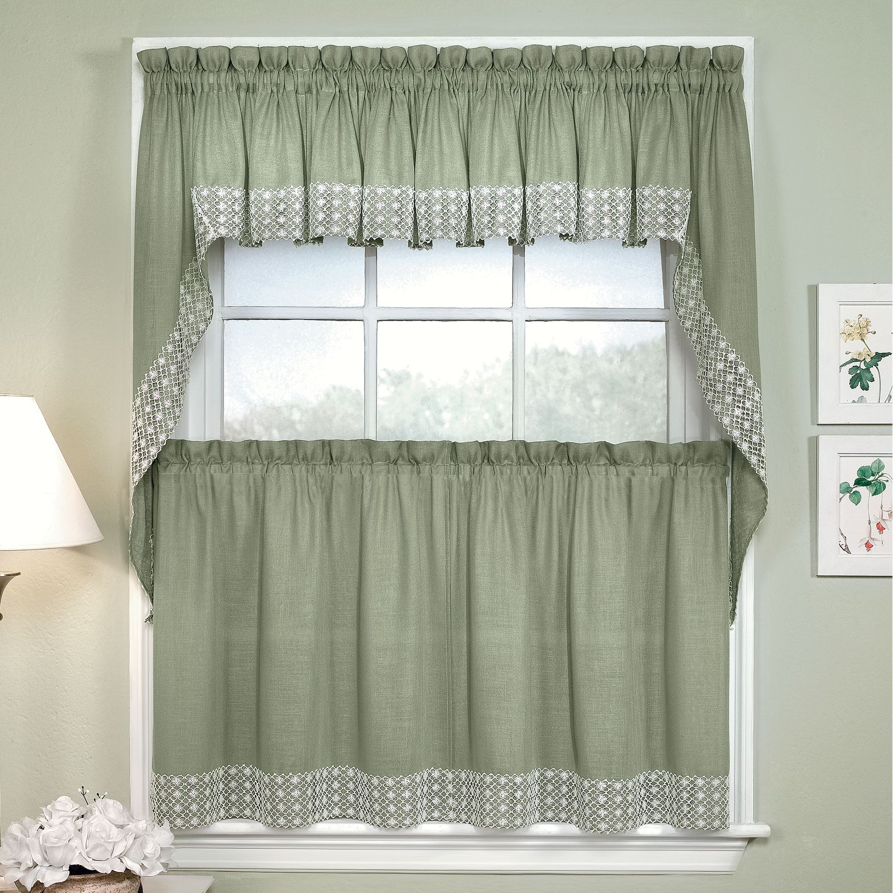 Salem Valance | Plus Size Kitchen Curtains | Brylane Home