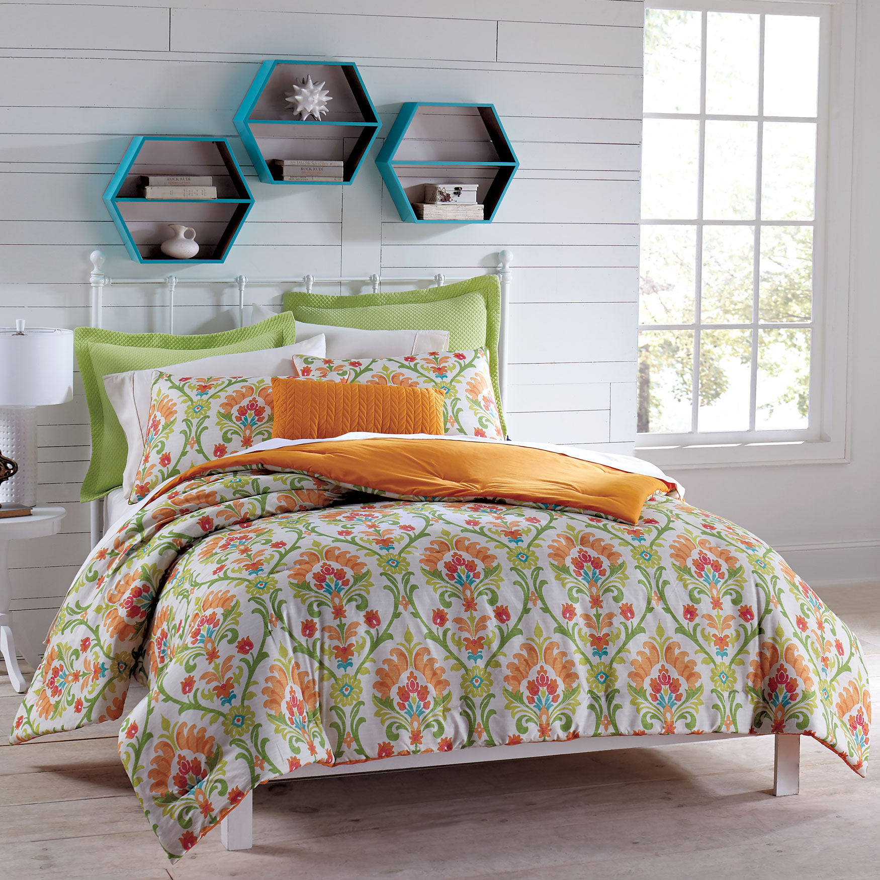Antigua Floral Pattern Comforter Collection Bedding  Brylane Home
