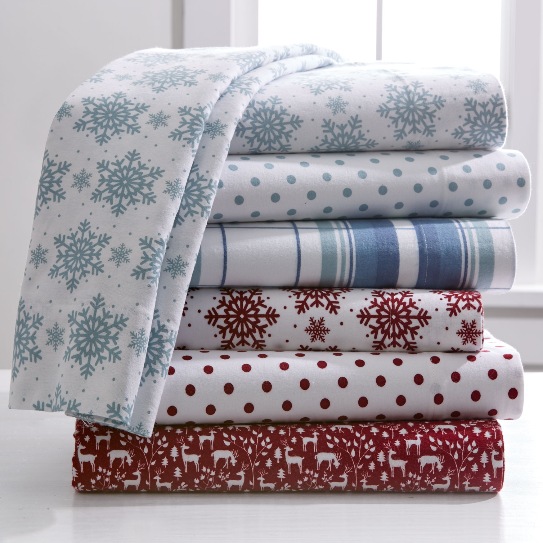 Cotton Flannel Print Sheet Set Plus Size Sheets Brylane Home