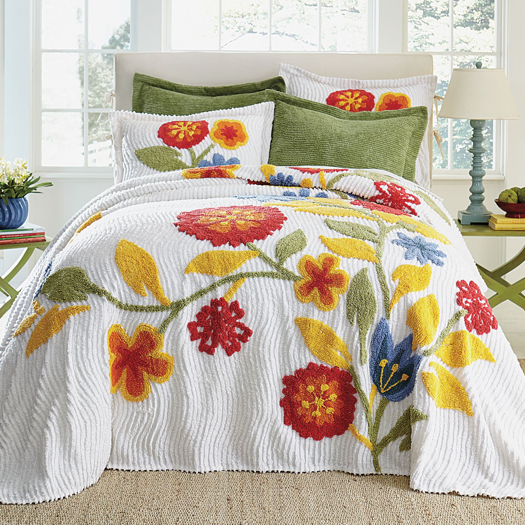 Bloom Chenille Bedspread Collection Bedding Collections  Brylane Home