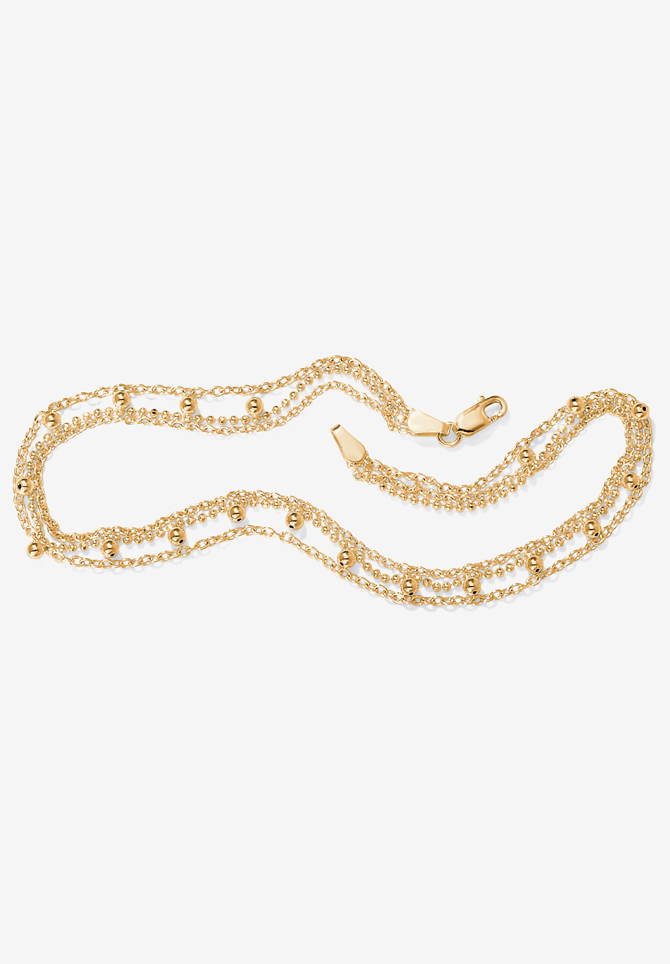 10 inch gold ankle bracelet