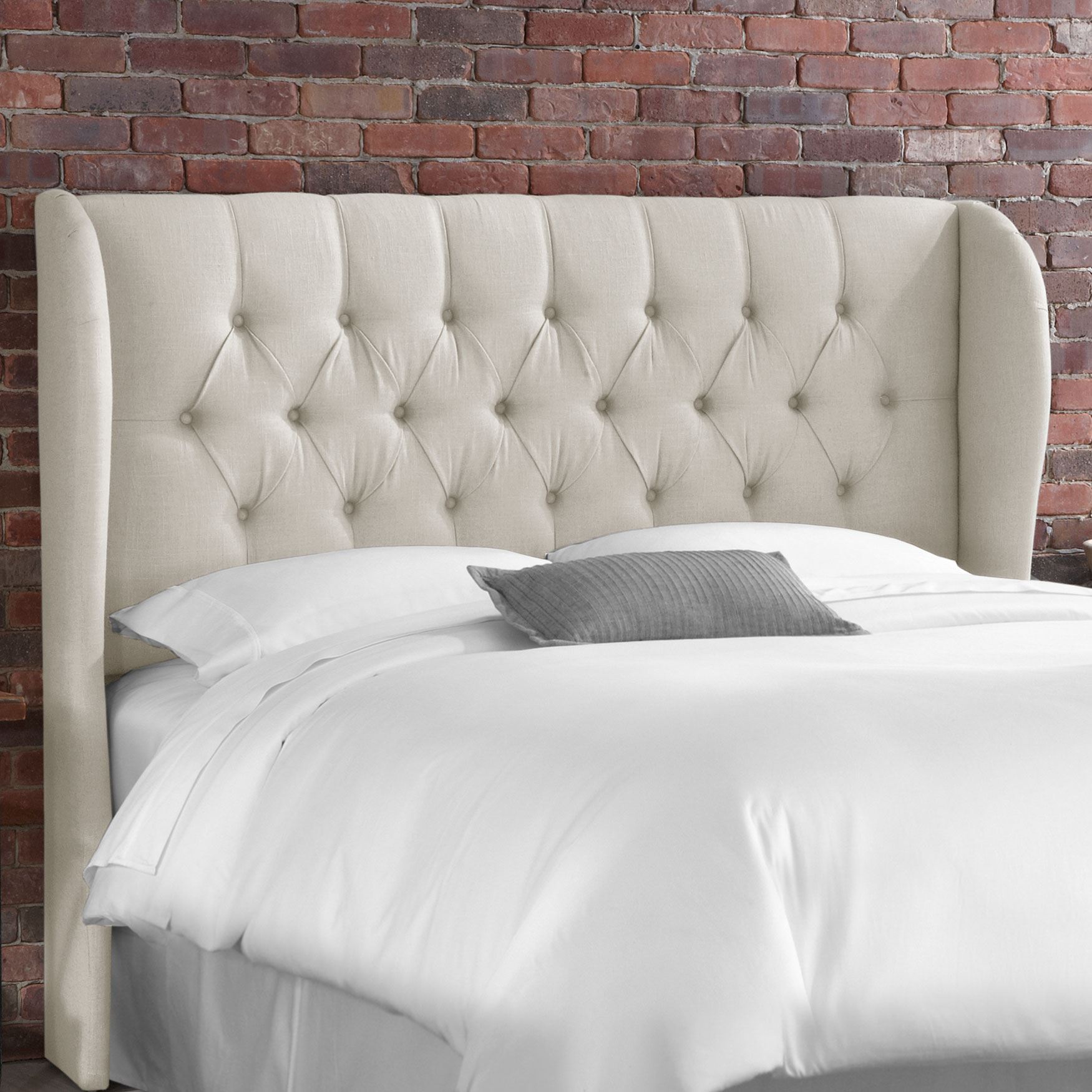 Tufted Wingback Headboard | Plus Size Headboards | Brylane Home