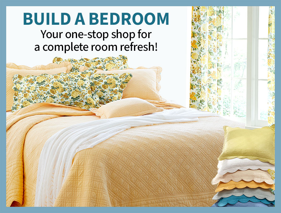 Build a bedroom. Your one stop shop for a complete room refresh.