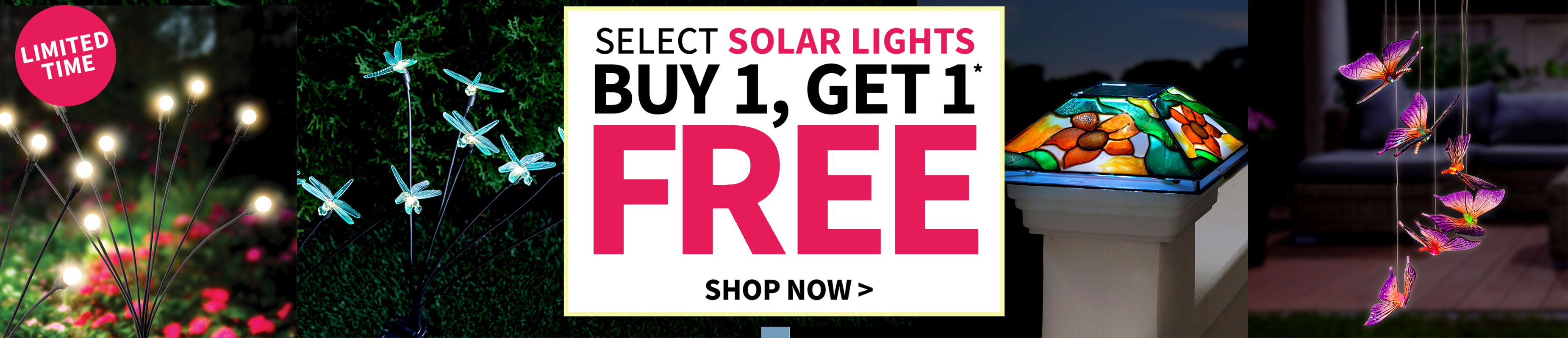 Select solar lights buy one get one free.