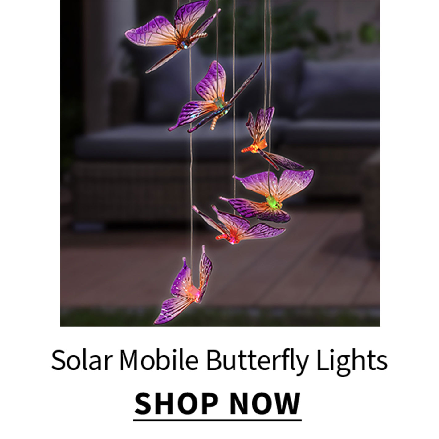 Solar Mobile Butterfly Lights